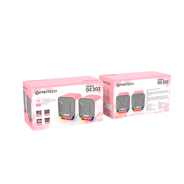 Parlante Gamer Fantech GS202 Sonar RGB Sakura 3.5mm jack