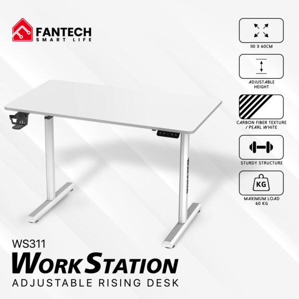 Escritorio Home Office Fantech Ws311 Blanco Eléctrico