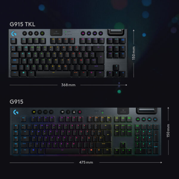 Teclado gamer Logitech G915 TKL QWERTY GL Tactile inglés - Imagen 6