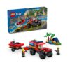 LEGO City: BOMBEROS 4X4 CON BARCO DE RESCATE 60412
