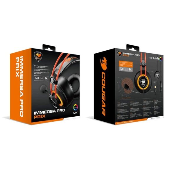 Audifonos Gamer Cougar Immersa Pro Prix RGB 7.1 USB