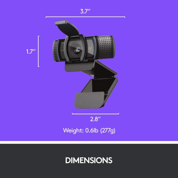 Camara Web Logitech C920s Full HD Con microfono USB