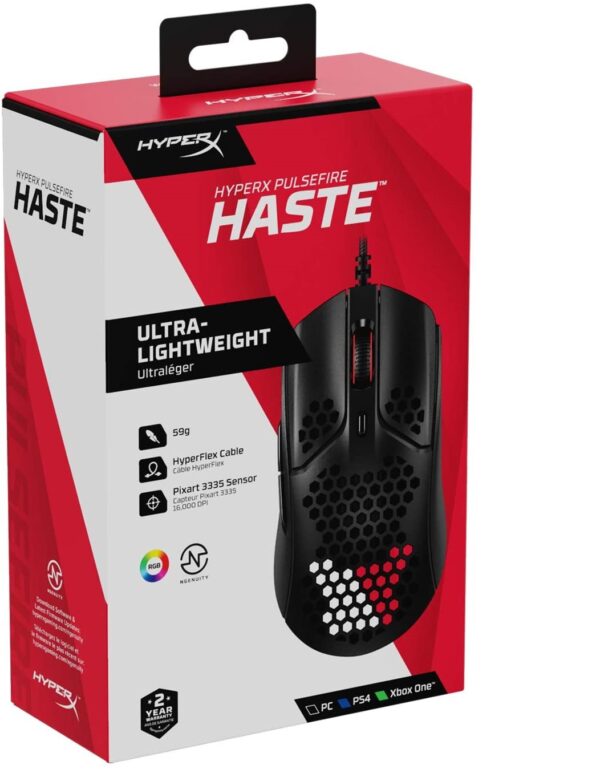 Mouse Gamer HyperX Pulsefire Haste UltraLiviano RGB 3200dpi