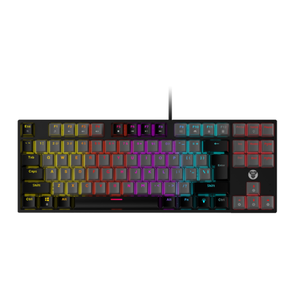 Teclado Gamer Fantech Atom MK876 Grey Black SW Blue