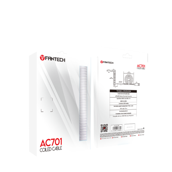 Cable para Teclado Fantech AC701 Coiled USB-C White