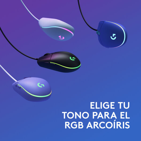 Mouse Gamer Logitech G203 Lightsync Rgb 8000 dpi Lila - Imagen 9