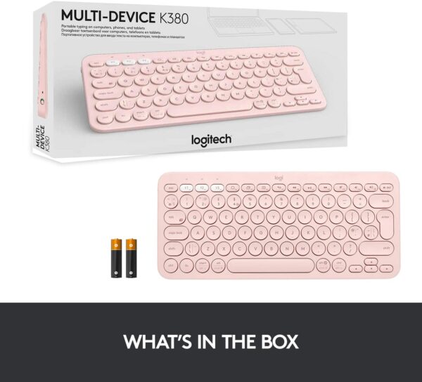 Teclado Logitech K380 Multi-Device Bluetooth Rosado