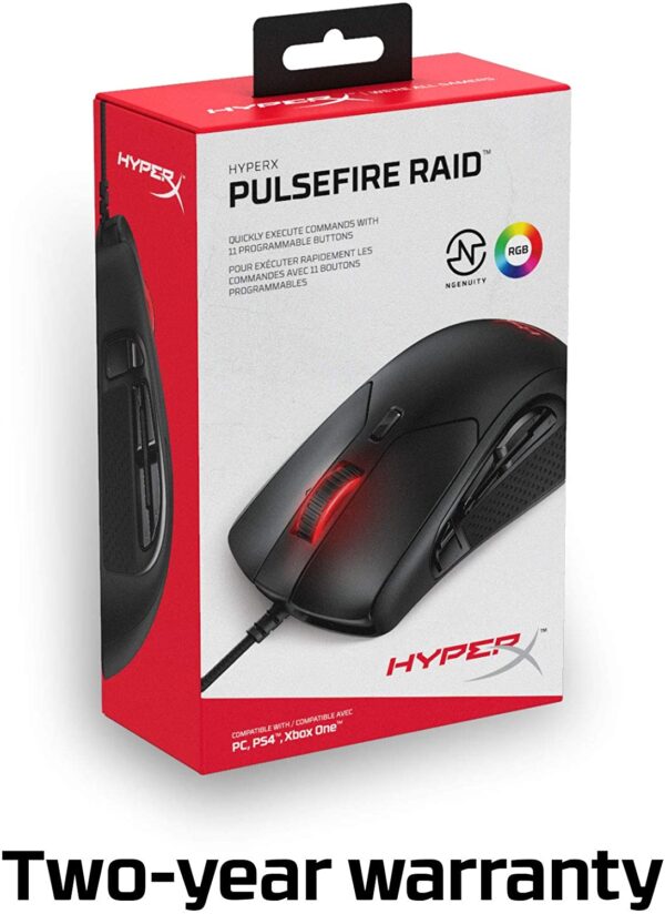 Mouse Gamer HyperX Pulsefire Raid RGB USB