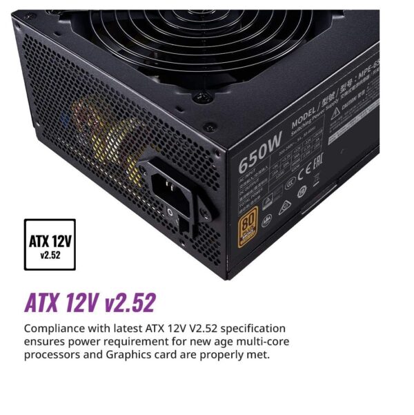 Fuente de Poder Cooler Master 650W V2 80 Plus Bronce