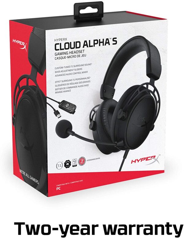 Audífono Hyperx Cloud Alpha S, Sonido Envolvente 7.1 Negro