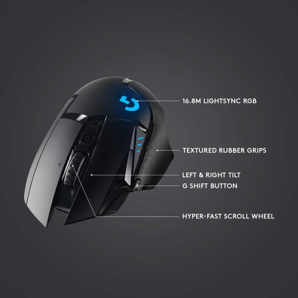 Mouse de juego Logitech G Series Lightspeed G502 negro