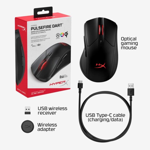 Mouse Gamer HyperX Pulsefire Dart Inalambrico USB