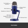 Micrófono Blue Yeti Nano Streaming Podcast Usb Azul