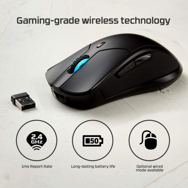 Mouse Gamer HyperX Pulsefire Dart Inalambrico USB