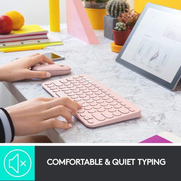 Teclado Logitech K380 Multi-Device Bluetooth Rosado