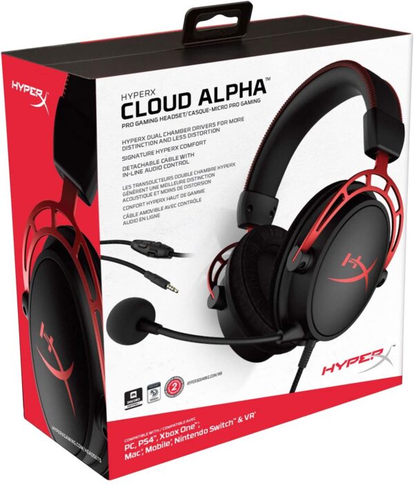 Audifonos HyperX Cloud Alpha Black/Red 3,5mm PC