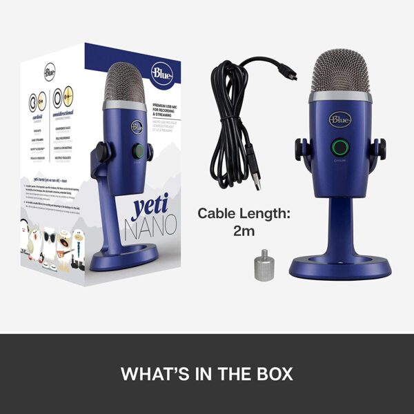 Micrófono Blue Yeti Nano Streaming Podcast Usb Azul