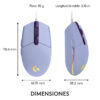 Mouse Gamer Logitech G203 Lightsync Rgb 8000 dpi Lila - Imagen 8