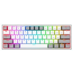 Teclado Redragon Fizz Pro K616 Blanco y Gris RGB SW RED