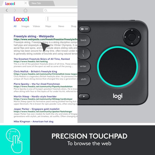 Teclado Logitech Smart TV K600 Bluetooth c Touchpad Graphite