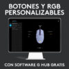 Mouse Gamer Logitech G203 Lightsync Rgb 8000 dpi Lila - Imagen 2