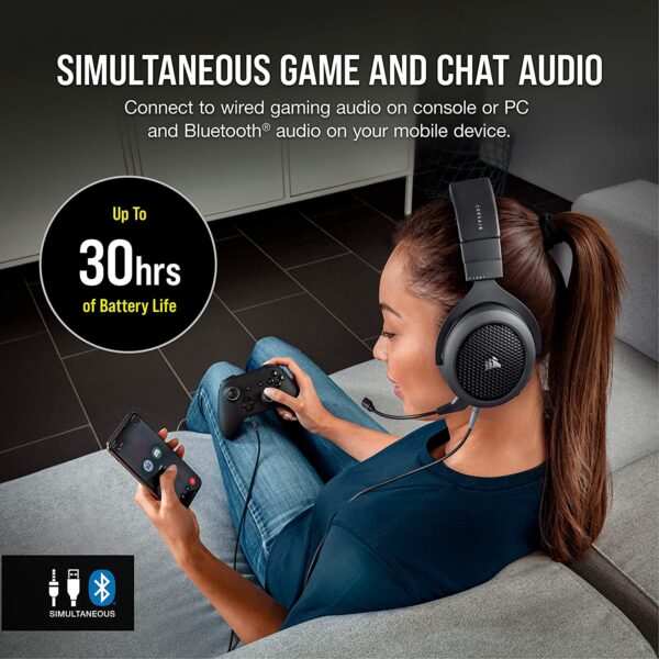 Audifonos Gamer Corsair HS70 Bluetooth Multiplataforma