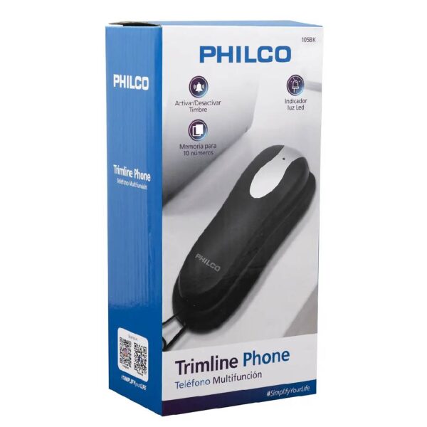 Telefono Fijo Philco Tipo Gondola 105BK Negro