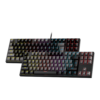 Teclado Gamer Fantech Atom MK876 Grey Black SW Blue