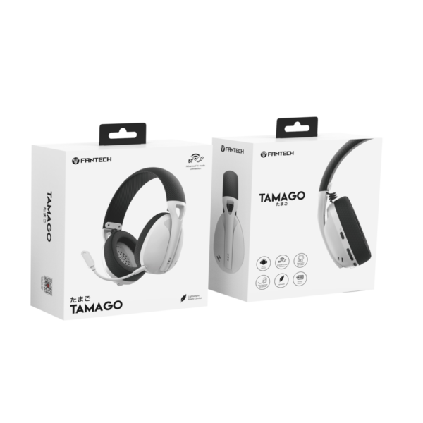 Audifonos Gamer Fantech Tamago WHG01 White Inalambrico