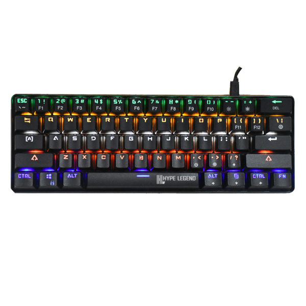 Teclado Hype Legend Rebel QWERTY Outemu Blue US negro RGB.