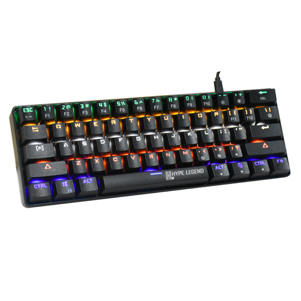 Teclado Hype Legend Rebel QWERTY Outemu Blue US negro RGB.