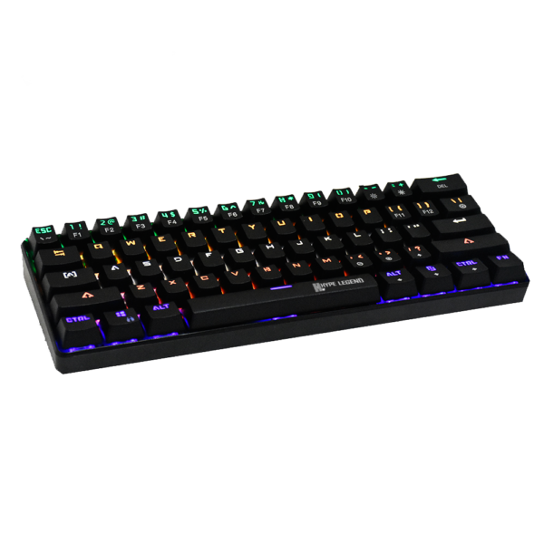 Teclado Hype Legend Rebel QWERTY Outemu Blue US negro RGB.