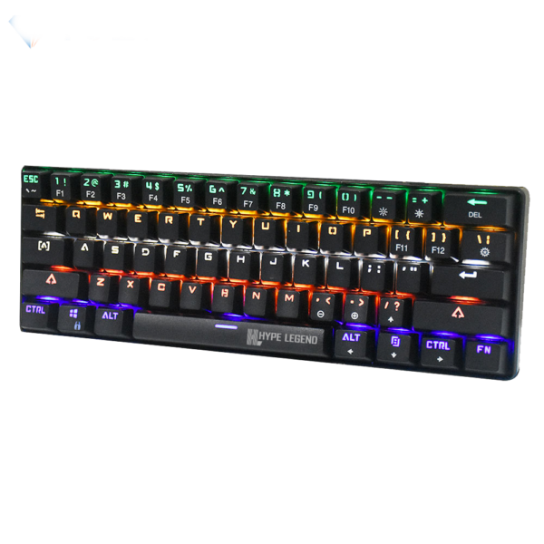 Teclado Hype Legend Rebel QWERTY Outemu Blue US negro RGB.