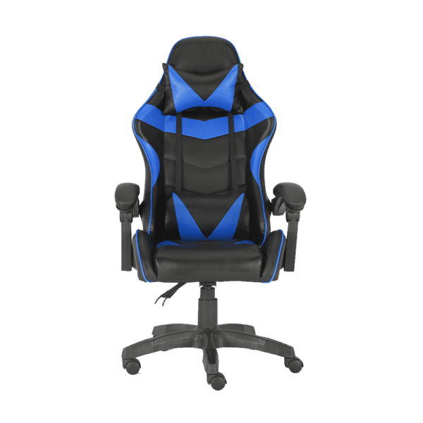 Silla Gamer Eco Cuero Apoyabrazos Reclinable 100kg Azul