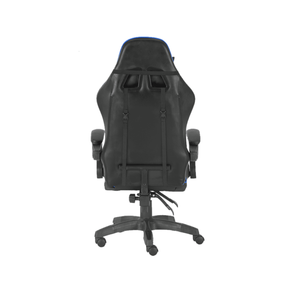 Silla Gamer Eco Cuero Apoyabrazos Reclinable 100kg Azul