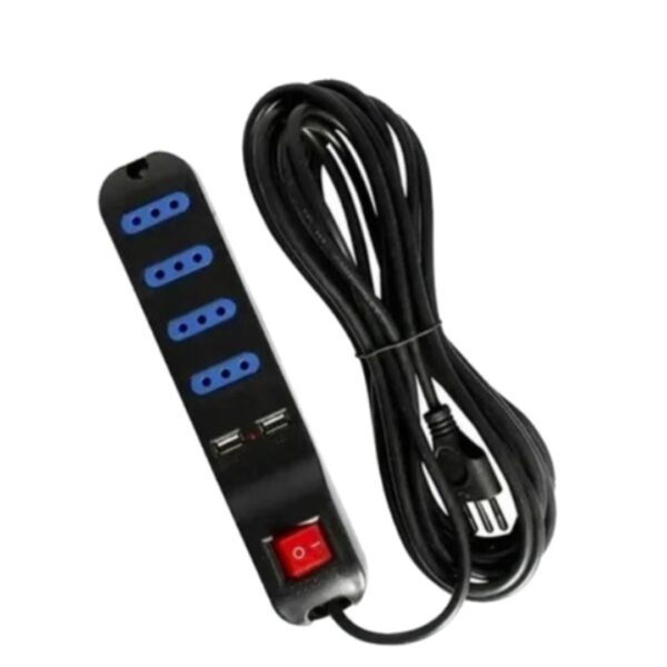 Extension Philco Xt41 Alargador 4 tomas + USB 1.5m Negro