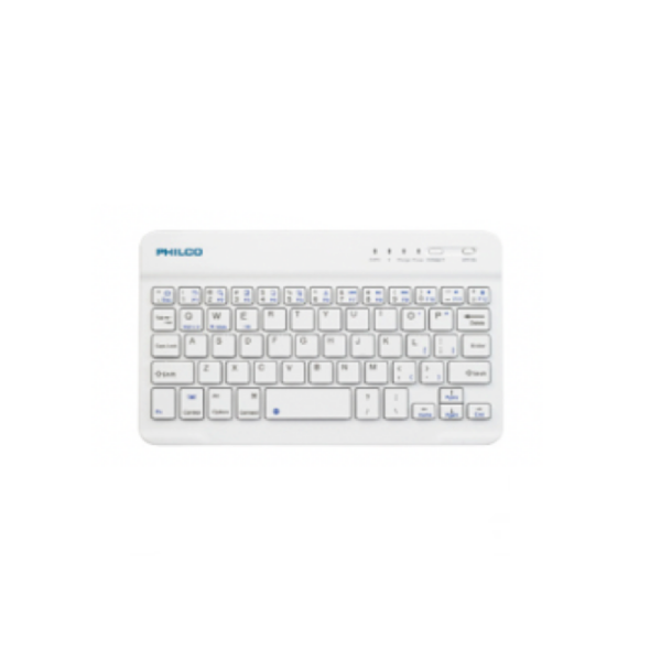 Teclado Mini Philco Bluetooth 10 Pulgadas Blanco