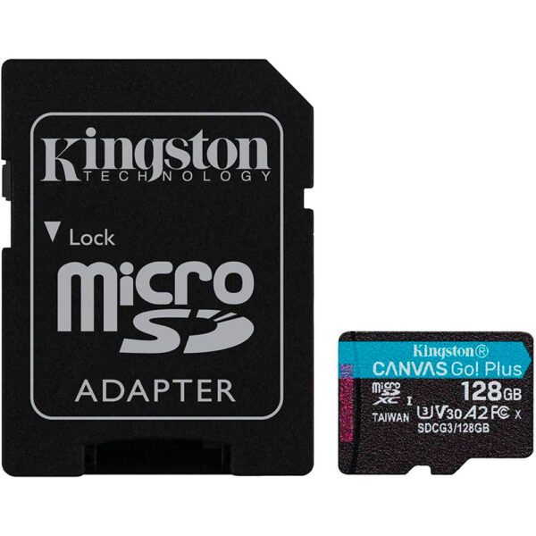 Tarjeta Memoria Kingston CanvasGo!PlusmicroSDXC 128GB c/adap