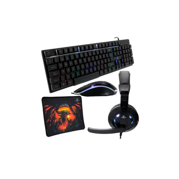 Kit Gamer 4 en 1 Monster Games Crew Insertion RGB