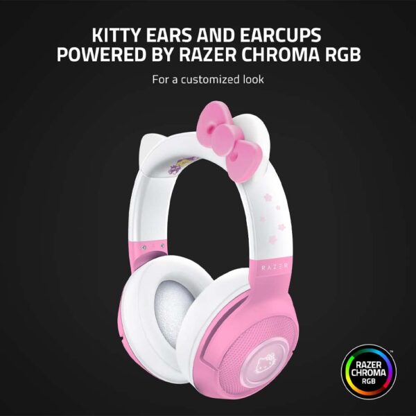 Audifono Gamer Razer Kraken Bluetooth Hello Kitty Wireless