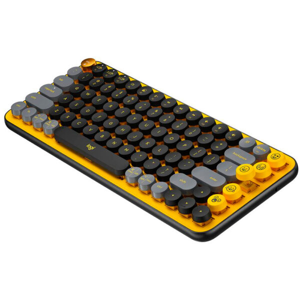 Teclado Logitech Pop Keys Amarillo Mecánico Inalambrico