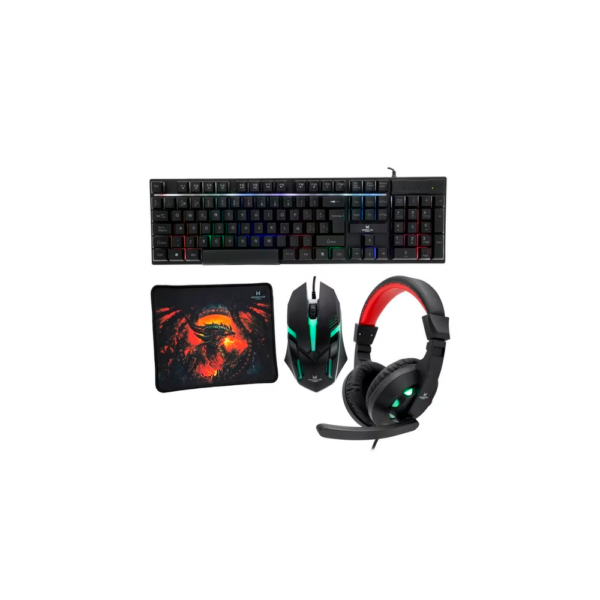 Kit Gamer 4 en 1 Monster Games Crew Insertion RGB