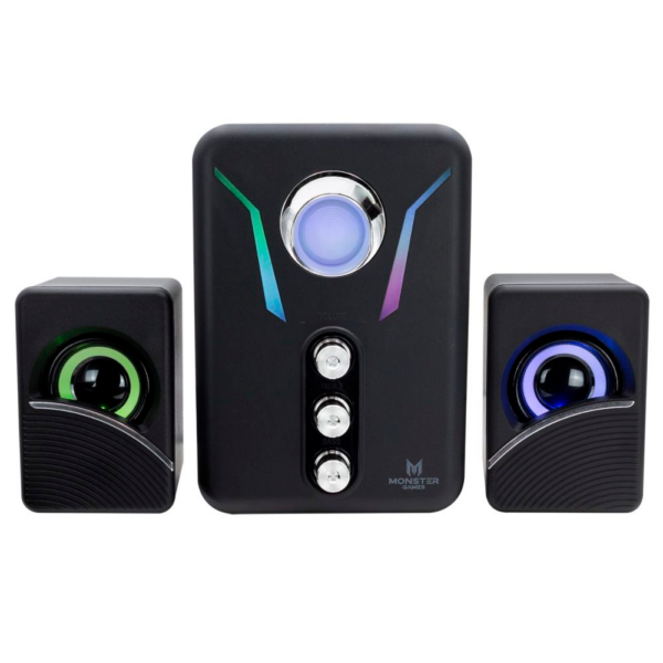 Parlante Subwoofer Monster Games Firing 2.1 USB RGB