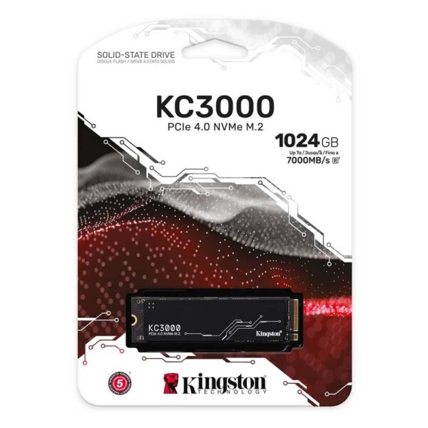 Disco Duro SSD M.2 Kingston PCI 4.0 KC3000 1024G