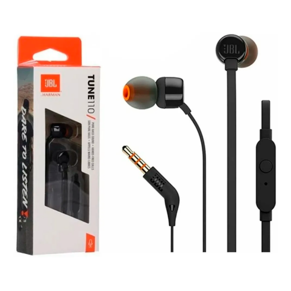 Audifonos Manos Libres JBL T110BK Negro 3.5mm