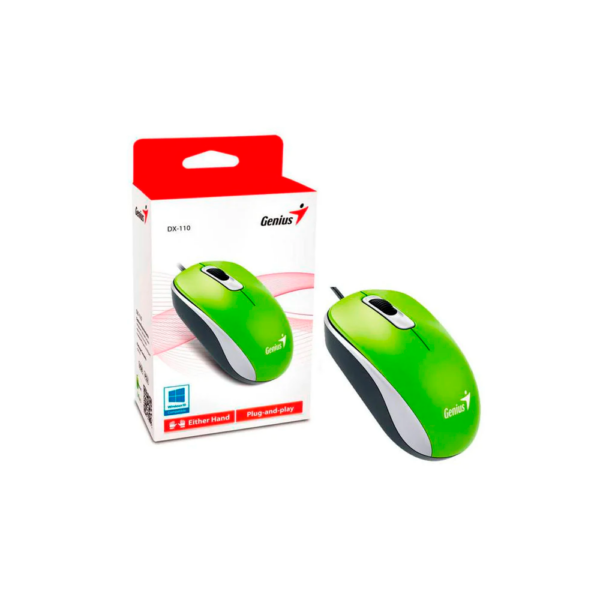 Mouse Genius DX-110 USB Optico Green