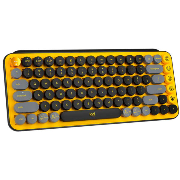 Teclado Logitech Pop Keys Amarillo Mecánico Inalambrico