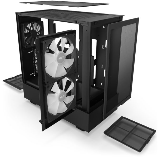 Gabinete NZXT H5 Flow RGB ATX Negro