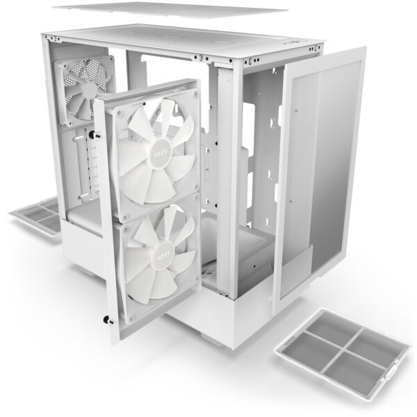 Gabinete NZXT H5 Flow RGB ATX Blanco