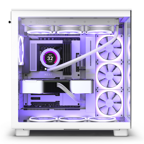 Gabinete NZXT H9 Flow ATX Mid T Blanco